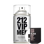 Ficha técnica e caractérísticas do produto KIT Carolina Herrera 212 VIP Men - Body Spray Masculino 250ml+212 VIP Black Men