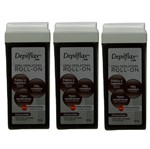 Ficha técnica e caractérísticas do produto Kit 3 Ceras Roll On 100 Gr Depilflax Chocolate-Pele Desvital