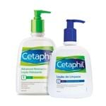 Kit Cetaphil Advanced Moisturizer Hidratante 473g + Loção de Limpeza 300ml