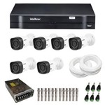Ficha técnica e caractérísticas do produto Kit CFTV 6 Câmeras Infra 720p Intelbras VHD 1010B G3 + DVR Intelbras Multi HD + Acessórios