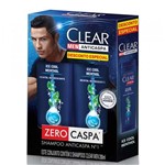 Ficha técnica e caractérísticas do produto Kit Clear Shampoo Anticaspa 2 em 1 Ice Cool Menthol 200ml 2 Unidades
