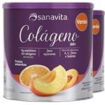 Ficha técnica e caractérísticas do produto Kit 2 Colágeno Hidrolisado em Pó Frutas Amarelas Sanavita 300g