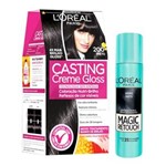 Ficha técnica e caractérísticas do produto Kit Coloração Casting 200 + Magic Retouch Preto L`Oréal