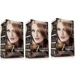 Ficha técnica e caractérísticas do produto Kit Coloração Permanente BeautyColor Louro Claro Dourado 8.3 com 3 Unidades