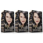Ficha técnica e caractérísticas do produto Kit Coloração Permanente BeautyColor Preto 2.0 com 3 Unidades - Avelis