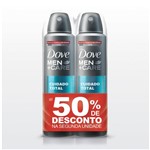 Ficha técnica e caractérísticas do produto Kit com 02 Desodorantes Dove Men Care Cuidado Total Aerossol 89g com 50% de Desconto na 2º Unidade
