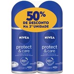 Ficha técnica e caractérísticas do produto Kit com 02 Desodorantes Nivea Protect & Care Rollon 50ml com 50% de Desconto na 2ª Unidade