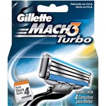 Ficha técnica e caractérísticas do produto Kit com 1 Carga Mach3 Turbo Sm-4un - Gillette