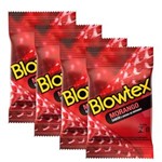 Ficha técnica e caractérísticas do produto Kit com 12 Preservativo Blowtex Morango C/ 3 Un Cada