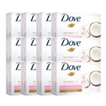 Ficha técnica e caractérísticas do produto Kit com 12 Sabonetes Dove Delicious Care Leite de Coco 90g