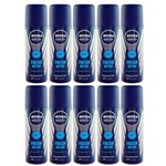 Kit com 10 Desodorantes Nívea For Men Fresh Activ Spray 90ml