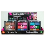 Ficha técnica e caractérísticas do produto Kit Com 18 Unidades Paleta De Sombra Glitter Chandelle - A
