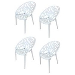 Ficha técnica e caractérísticas do produto Kit com 4 Cadeiras Nairobi Branca - Facthus