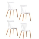 Ficha técnica e caractérísticas do produto Kit com 4 Cadeiras Toquio Branca - Facthus