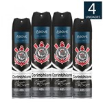 Kit com 4 Desodorante Antitranspirante Above Clubes Corinthians 150ML/90G