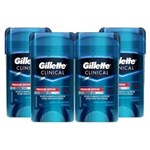 Ficha técnica e caractérísticas do produto Kit com 4 Desodorantes Gillette Clinical Gel Pressure Defense - 45g