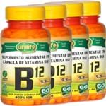 Ficha técnica e caractérísticas do produto Kit com 4 Frascos de Vitamina B12 Cianocobalamina Unilife 60 Capsulas