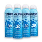 Ficha técnica e caractérísticas do produto Kit com 4 Protetores Solar SUNDOWN Pele Molhada FPS 30 Spray 200ml - Sundown