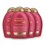 Ficha técnica e caractérísticas do produto Kit com 4 Shampoos OGX Keratin Oil 385ml