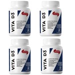 Ficha técnica e caractérísticas do produto Kit com 4 X Vita D 60 Cápsulas de 500 Mg - Vitafor