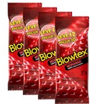 Ficha técnica e caractérísticas do produto Kit com 48 Preservativo Blowtex Morango Leve 48 Pague 40
