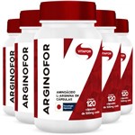 Ficha técnica e caractérísticas do produto Kit com 5 Arginina Arginofor de 120 Cápsulas da Vitafor