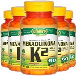 Ficha técnica e caractérísticas do produto Kit com 5 Vitamina K2 Menaquinona Mk7 60 Cápsulas Unilife
