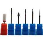 Ficha técnica e caractérísticas do produto Kit com 6 Brocas Lançamento Bits Lixa Drill Manicure Unha