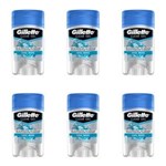 Ficha técnica e caractérísticas do produto Kit com 6 Gillette Clear Gel Cool Wave Desodorante 45g