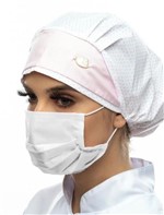 Ficha técnica e caractérísticas do produto Kit com 6 Mascaras de Proteção Tecido Algodão Lavável Unissex Branca - Genérico