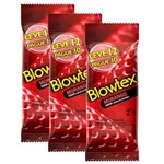 Ficha técnica e caractérísticas do produto Kit com 36 Preservativo Blowtex Morango Leve 36 Pague 30