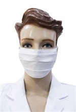 Ficha técnica e caractérísticas do produto Kit com 7 Mascaras de Proteção Tecido Algodão Lavável Unissex Branca - Genérico