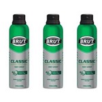 Ficha técnica e caractérísticas do produto Kit com 3 Brut All Day Classic Desodorante Aerosol 48h 150ml