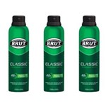 Ficha técnica e caractérísticas do produto Kit com 3 Brut Classic Desodorante Aerosol 48h 150ml