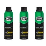 Ficha técnica e caractérísticas do produto Kit com 3 Brut All Day Sport Desodorante Aerosol 48h 150ml
