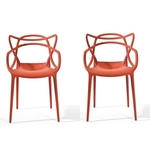 Ficha técnica e caractérísticas do produto Kit Com 2 Cadeiras Allegra Vermelha Casa Aberta Brasil