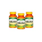 Kit com 3 Colina Vitamina B8 - Unilife - 60 Cápsulas