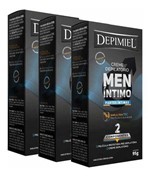 Ficha técnica e caractérísticas do produto Kit com 3 Cremes Depilatório Men Íntimo 95g - Depimiel