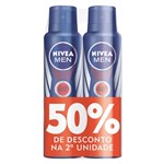 Ficha técnica e caractérísticas do produto Kit com 2 Desodorantes Nivea Man Dry Impact Plus Aerossol 91 G com 50% de Desconto na 2°unidade
