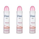 Ficha técnica e caractérísticas do produto Kit com 3 Dove Beauty Finish Desodorante Aerosol Feminino 89g