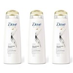 Ficha técnica e caractérísticas do produto Kit com 3 Dove Recuperação Extrema Shampoo 400ml