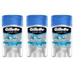 Ficha técnica e caractérísticas do produto Kit com 3 Gillette Clear Gel Cool Wave Desodorante 45g
