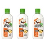 Ficha técnica e caractérísticas do produto Kit com 3 Gota Dourada Coco Brasil Shampoo Queratina 300ml