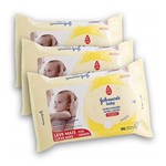 Ficha técnica e caractérísticas do produto Kit com 3 Lenços Umedecidos Johnson's Baby Recém Nascido Sem Fragrância 96 Unidades