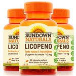 Ficha técnica e caractérísticas do produto Kit com 3 Licopeno 10mg Lycopene - Sundown Vitaminas - 60 Cápsulas