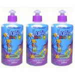 Kit com 6 Lorys Kids Purple Shake Creme para Pentear 300g