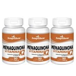 Ficha técnica e caractérísticas do produto Kit com 3 Menaquinona Vitamina K2 Semprebom? 90 Cápsulas Cada de 240 Mg.