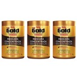 Ficha técnica e caractérísticas do produto Kit com 3 Niely Gold Chocolate Máscara Capilar 1kg