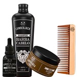 Ficha técnica e caractérísticas do produto Kit com Pente Shampoo Oleo Balm para Barba Super Completo Lady Iv