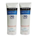 Kit com 2 Protetores Solar Neutrogena Sun Fresh Corpo FPS 70 120ml